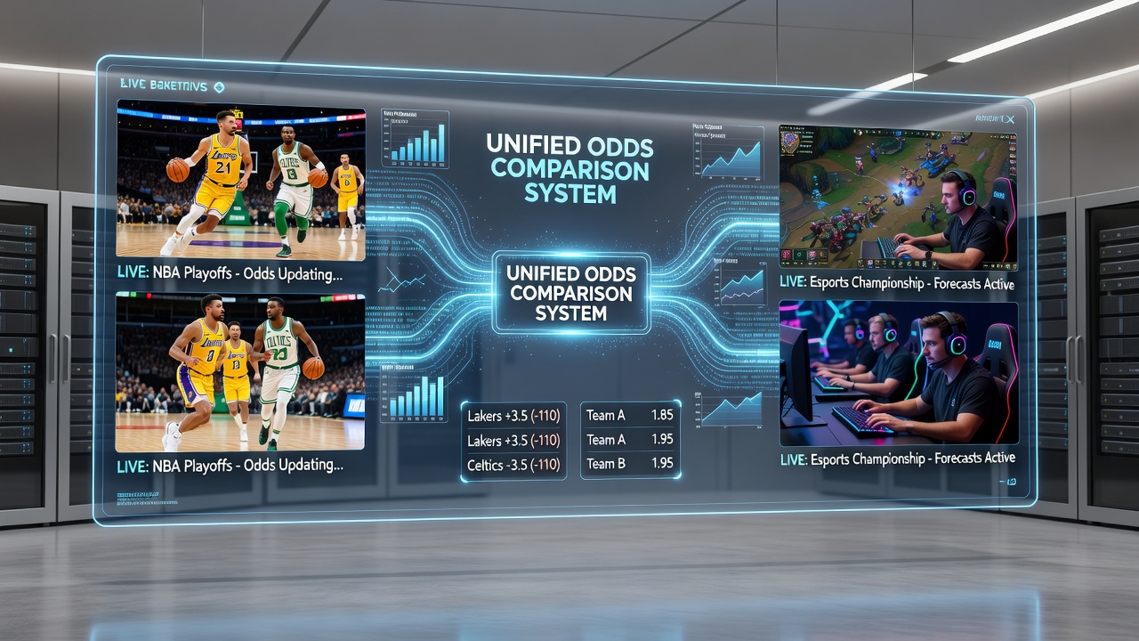 Datenflüsse zwischen NBA-Live-Märkten und Esports-Turnieren über zentrale Odds-Vergleichssysteme