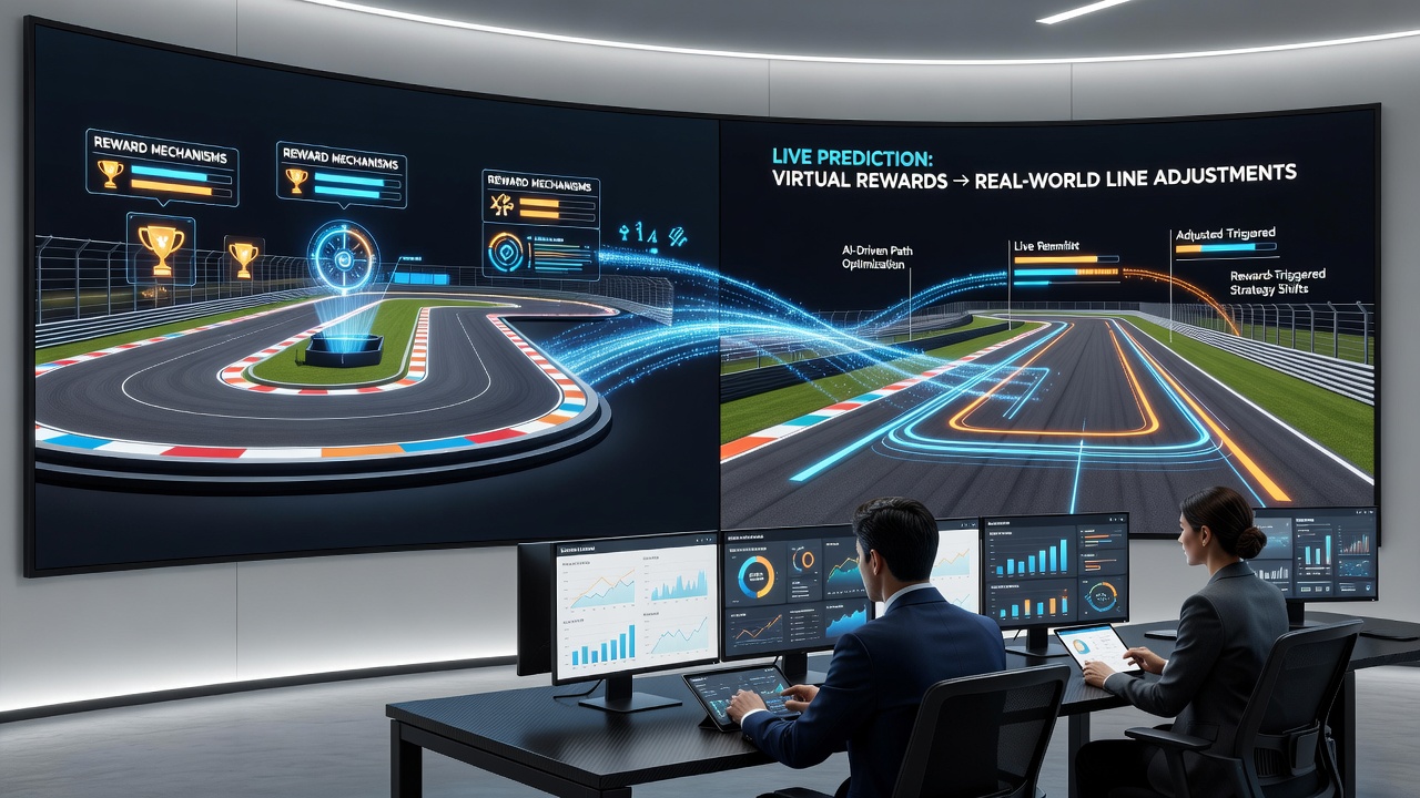 Visualisierung von Live-Datenströmen und Rennlinienanpassungen in prädiktiven Netzwerken