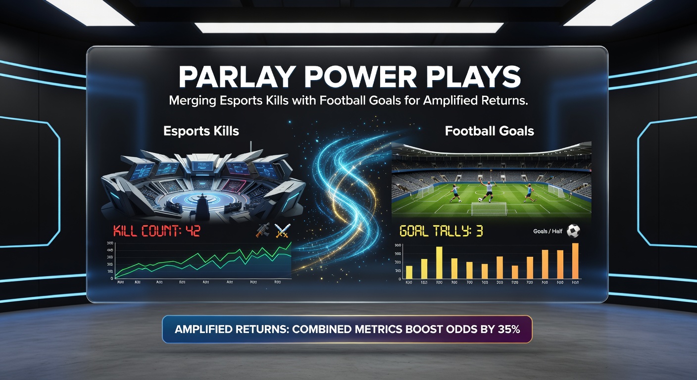 Grafik mit Parlay-Quoten, Esports-Kills und Fußball-Torschüssen für Rendite-Vergleiche