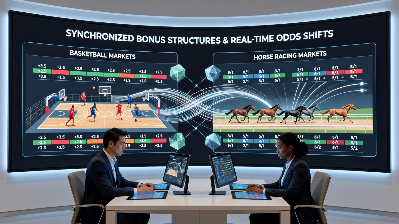 Analyse von Echtzeit-Quotenbewegungen unter Einfluss synchronisierter Boni in Basketball und Pferderennen